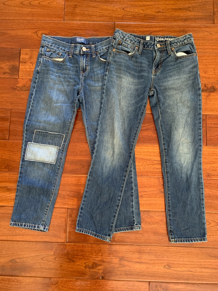Gap Old Navy Jeans Lot Girls Size 10 Boyfriend Girlfriend Distressed 5 Pocket